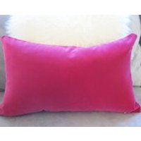 Belgium Cotton Velvet Pillow Cover  Magenta  Lumbar  Fuchsia Pillow  Pink Pillow  Velvet Pillow  Decorative Pillow | Etsy (US)