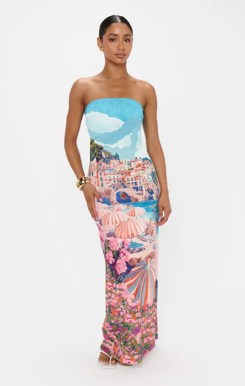 Show Me Your Mumu Taylor Tube Dress in Oasis Beach Club at Nordstrom, Size Large | Nordstrom