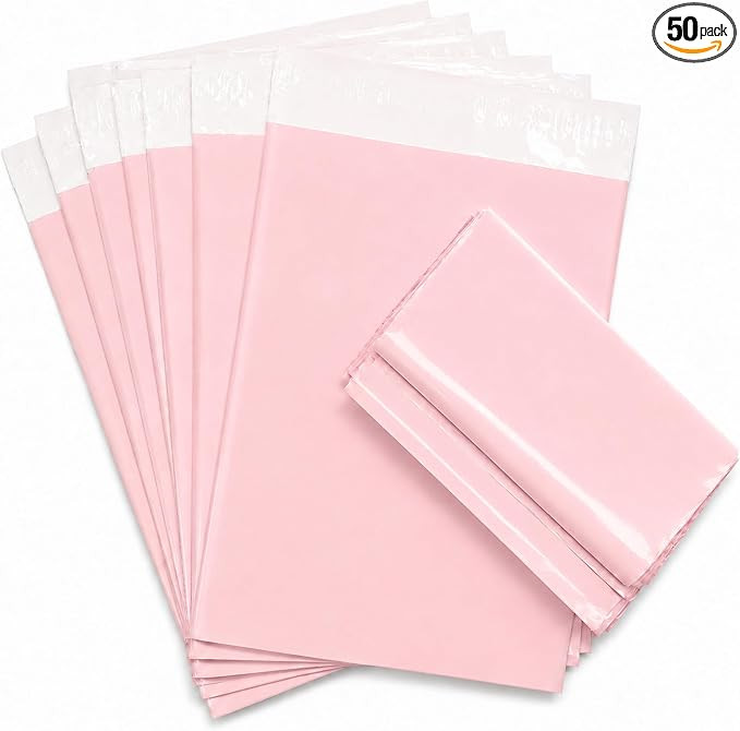 Sanitary Disposal Feminine Hygiene Self‑Sealing Period Bags, Opaque Portable Pad Disposal Pouches for Sanitary Napkins and Tampons, Pink 50pcs Self Seal Opaque Bags 6.7 x 11.8 Inches (Portable pack) | Amazon (US)