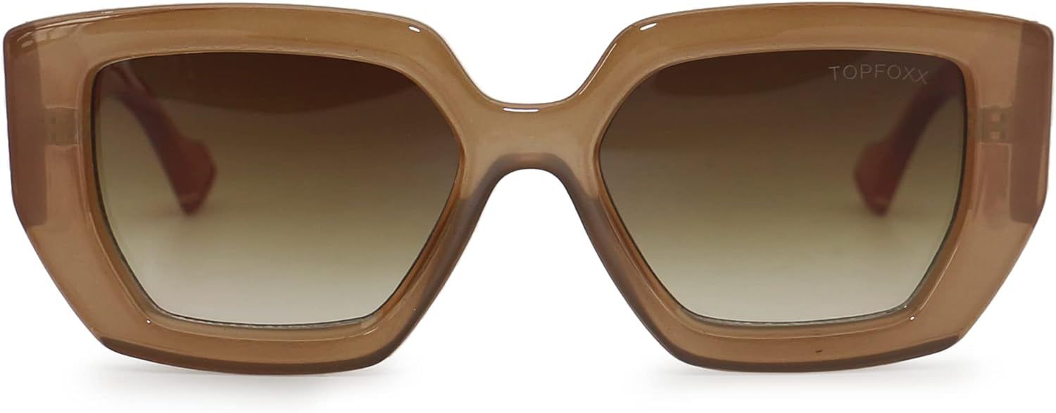 TOPFOXX - Incognito - Sustainable Square Oversized Women Designer Sunglasses | Amazon (US)