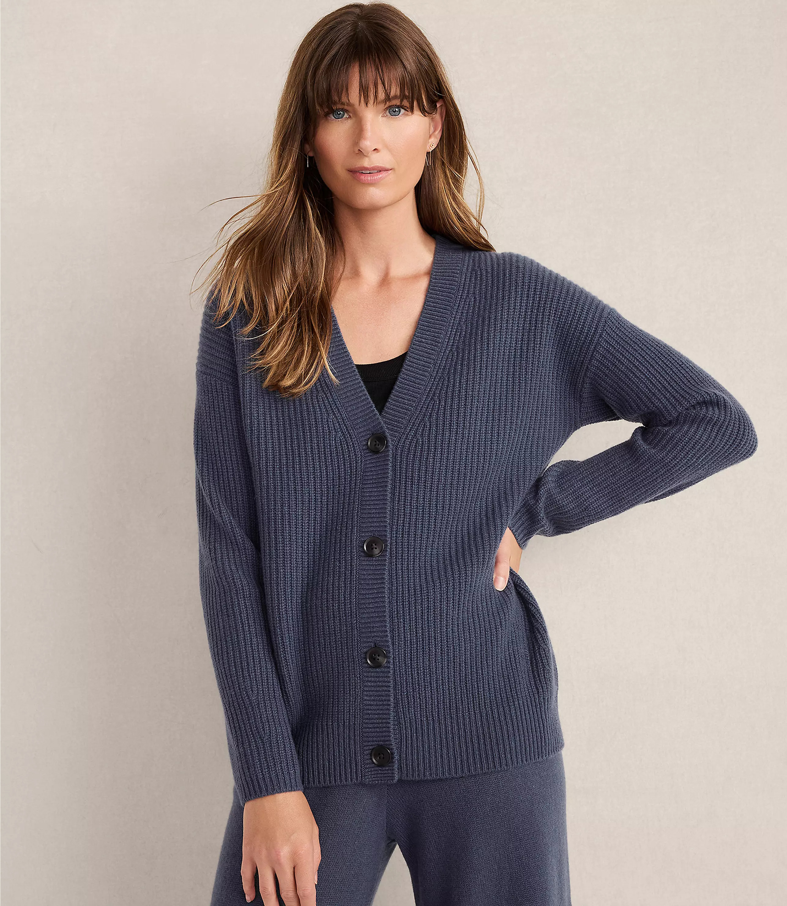 Haven Well Within Cashmere Shaker Stitch Cardigan | LOFT