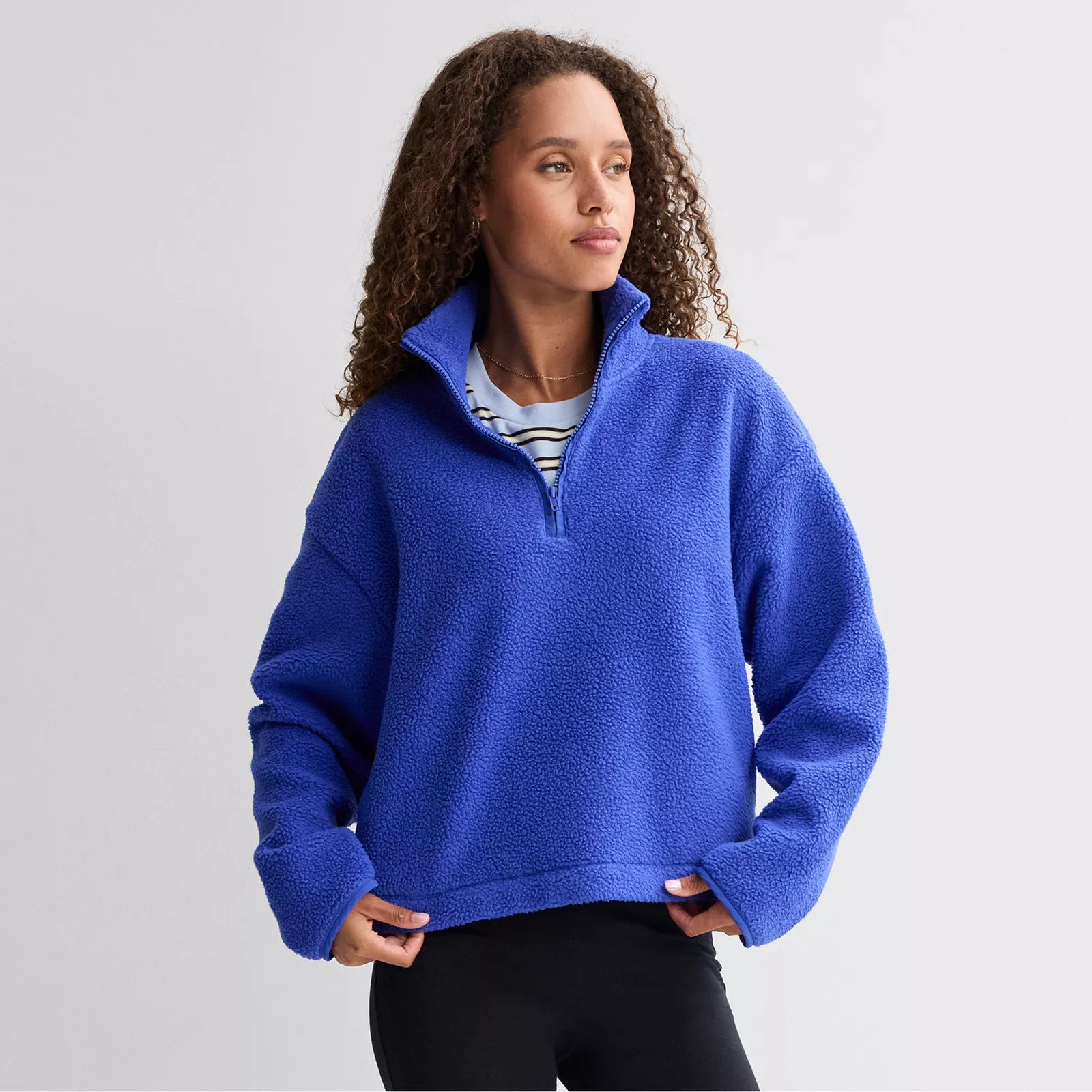 Juniors' SO\u00ae High Pile Quarter Zip Pullover | Kohl's