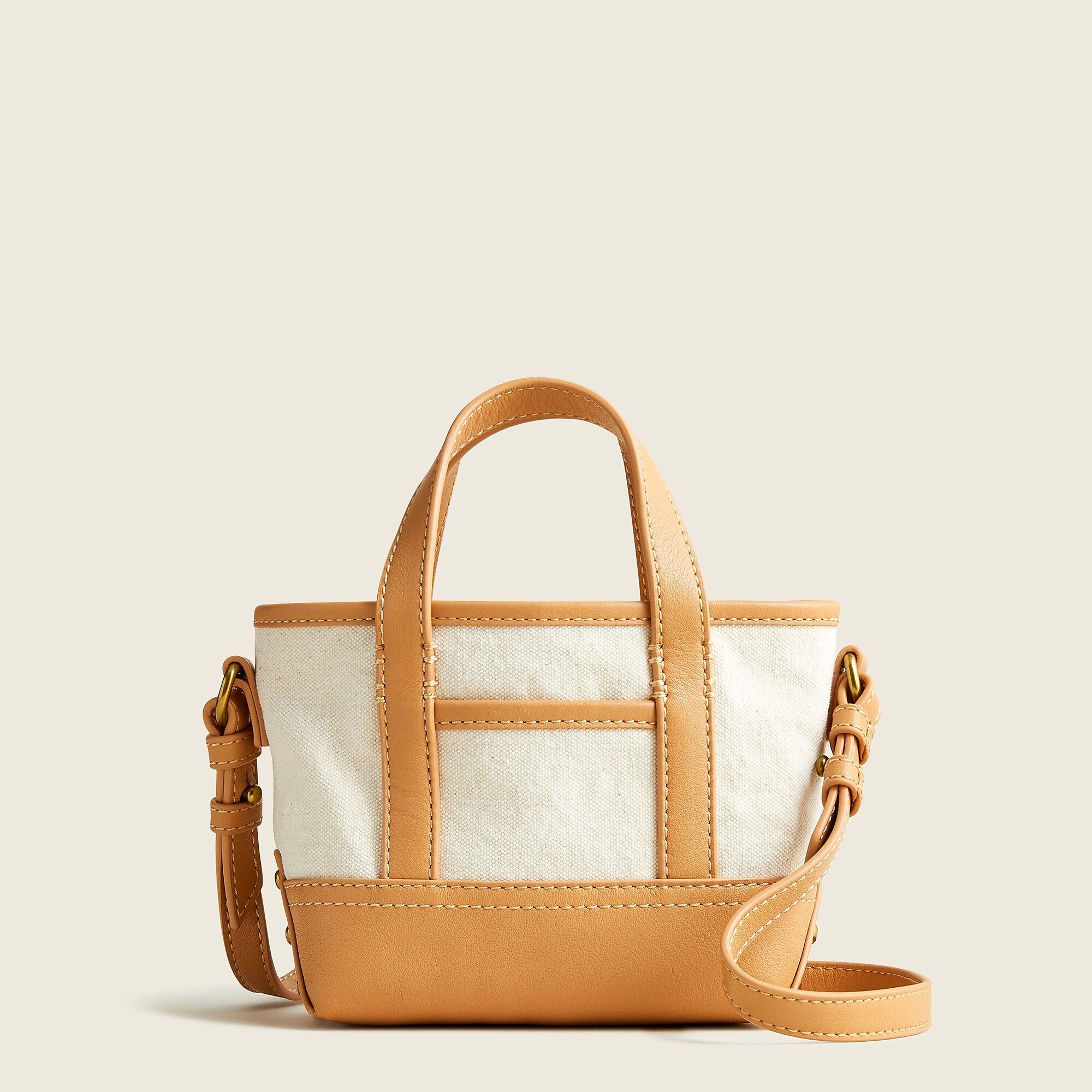 Mini Montauk tote  with leather trim | J.Crew US