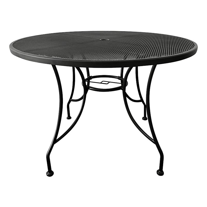 Round Wrought Iron Outdoor Dining Table, 42" | At Home