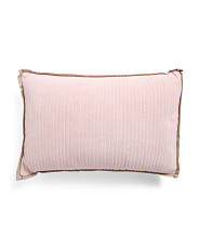 16x24 Cotton Ribbed Velvet Pillow With Chambray Flange | Home | Marshalls | Marshalls