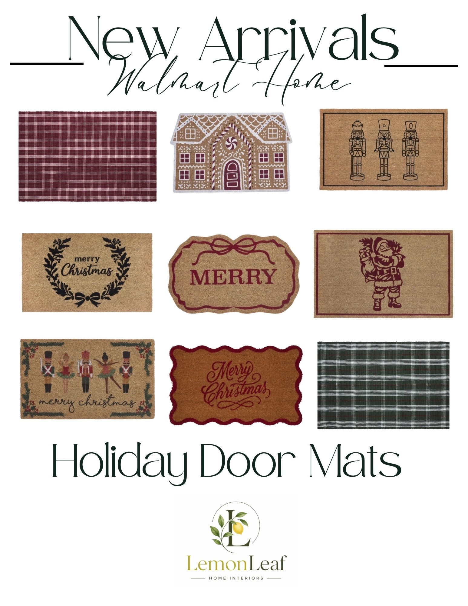 Holiday porch with the cutest Christmas door mats @Walmart

#LTKSeasonal #LTKHome