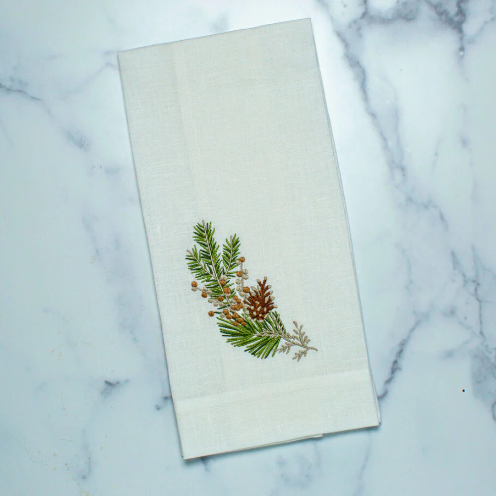 Fall Sprig Linen Linen Towel | Arte Italica & Crown Linen Designs