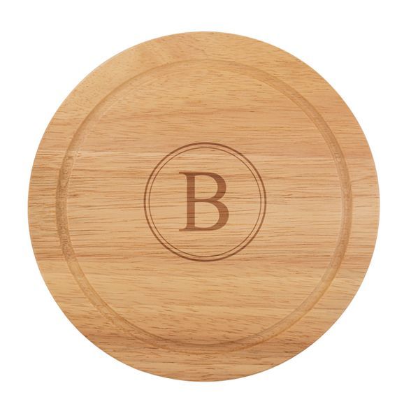 Cathy's Concepts Monogram Acacia Wood 5pc Serving Tray with Tool Set | Target