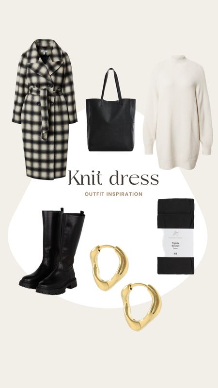 Soft knit dress with black boots and a checked coat that is a wonderful eyecatcher. The dress is super cozy and perfect for work, leisure or having brunch on the weekends.

#knitdress #checkedcoat #casual look #winter look #beige #wool coat #casual outfit



#LTKstyletip #LTKSeasonal #LTKeurope