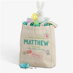 Special Delivery Personalized Easter Canvas Tote Bag - Small | Things Remembered