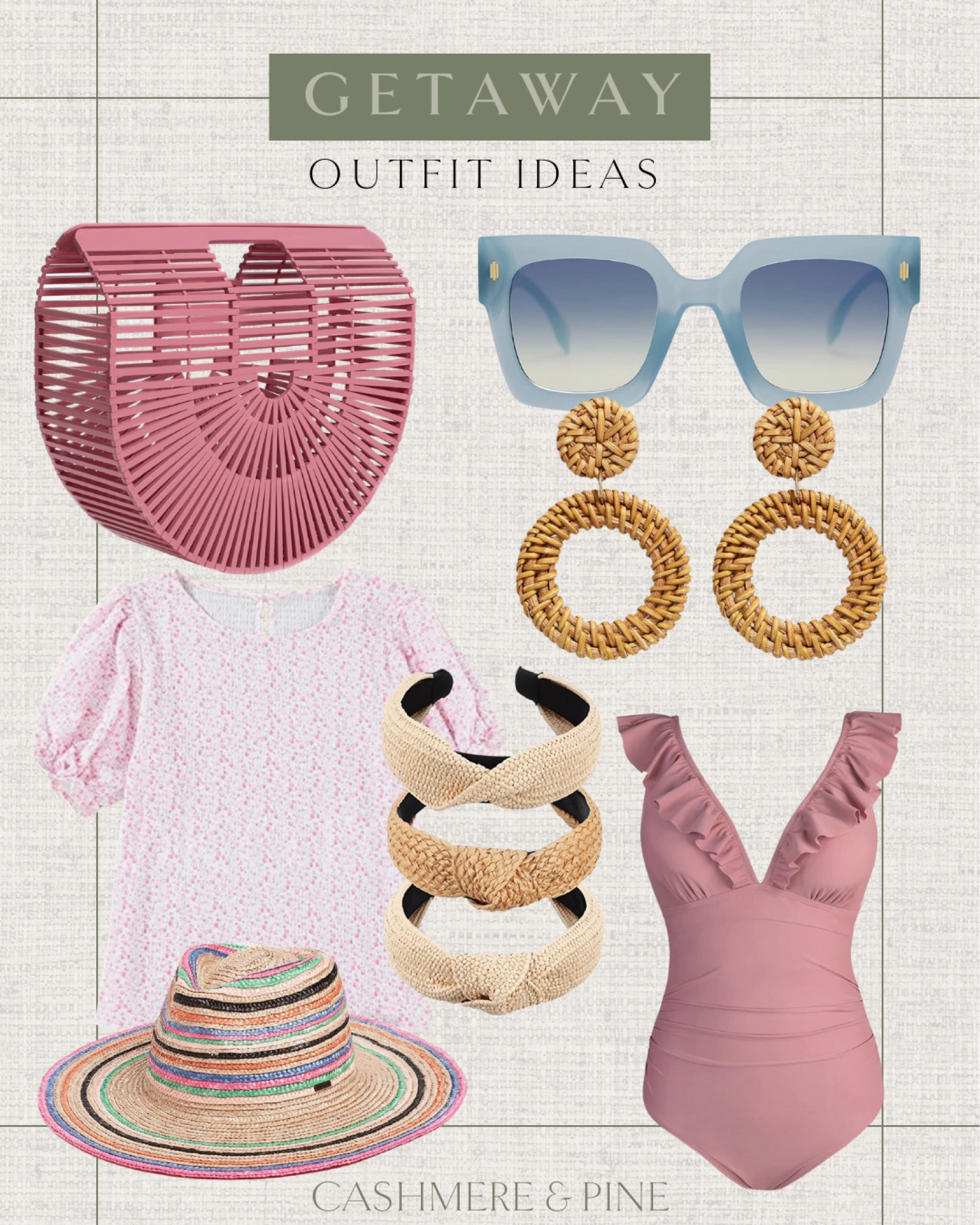 Wanna get away?  Outfit ideas for your next getaway. 

Amazon favorites, swimsuits, wicker jewelry, accessories, handbags, straw hats, vacation outfits, summer fashion, beach outfits, sunnies 

#LTKSeasonal #LTKunder50 #LTKstyletip