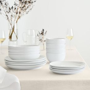 Organic Porcelain Dinnerware (Set of 16) | West Elm (US)