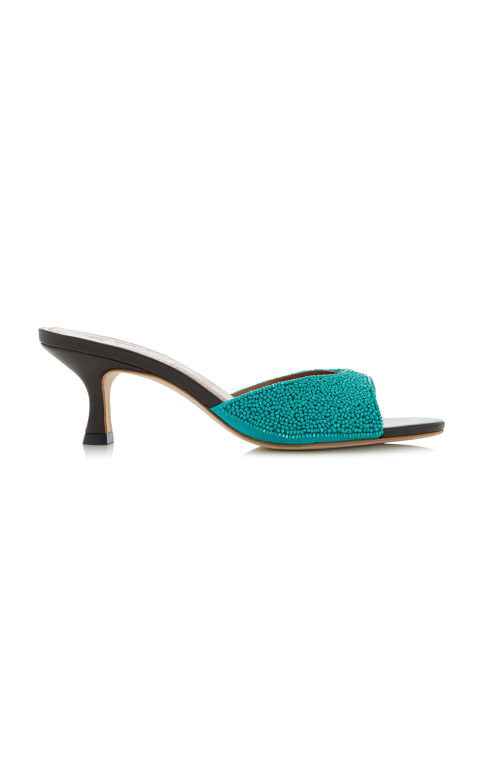 STAUD - Brigitte Beaded Mules - Blue - IT 38 - Moda Operandi | Moda Operandi (Global)