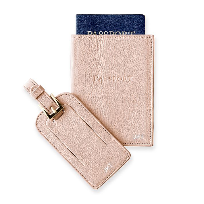Leather Luggage Tag & Passport Case Set | Mark and Graham