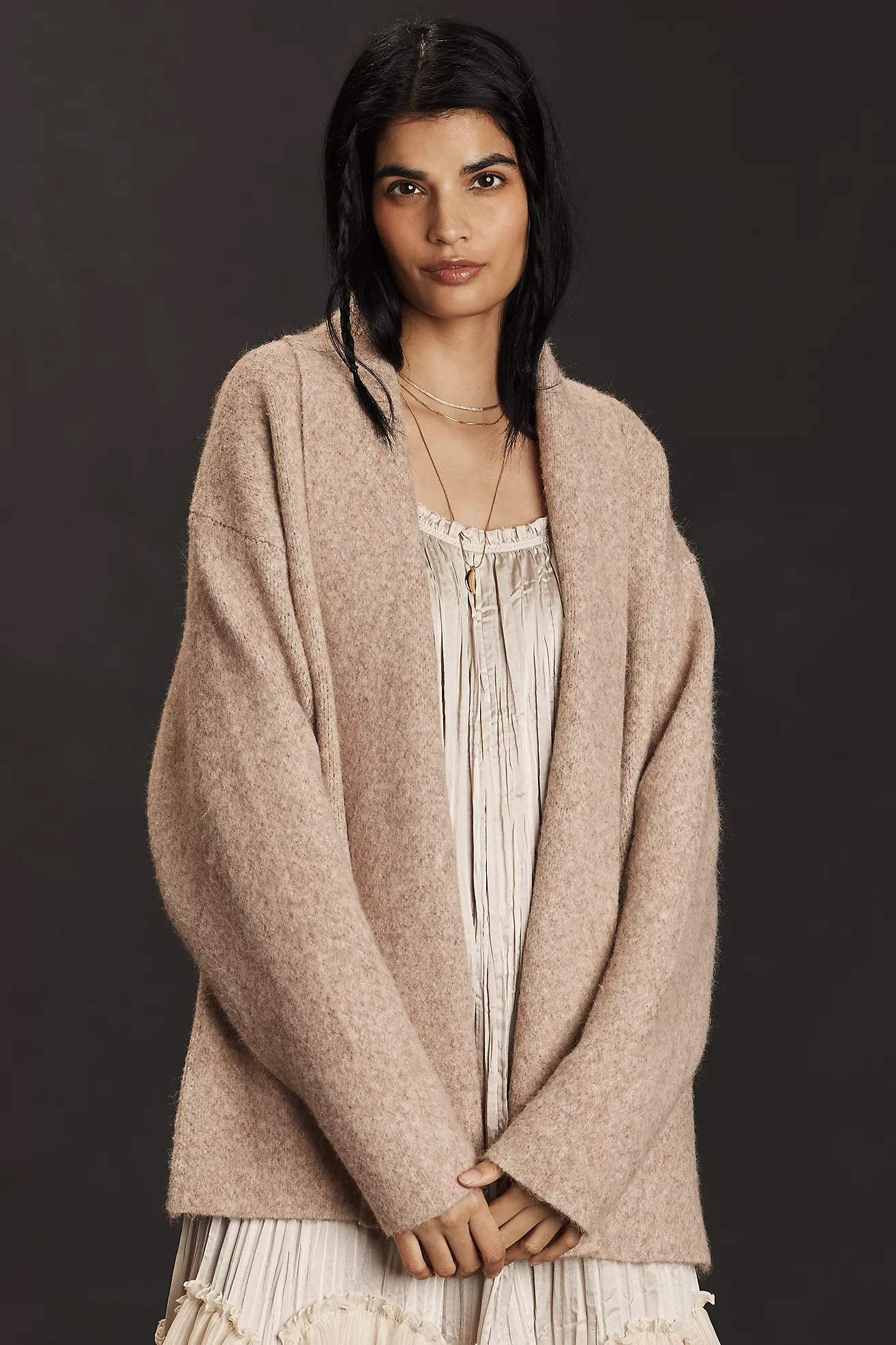 The Mariel 3D Icon Longline Cardigan | Anthropologie (UK)