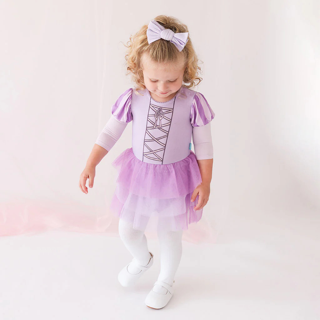 Disney Princess Purple Girl Tulle Onesie | Rapunzel | Posh Peanut