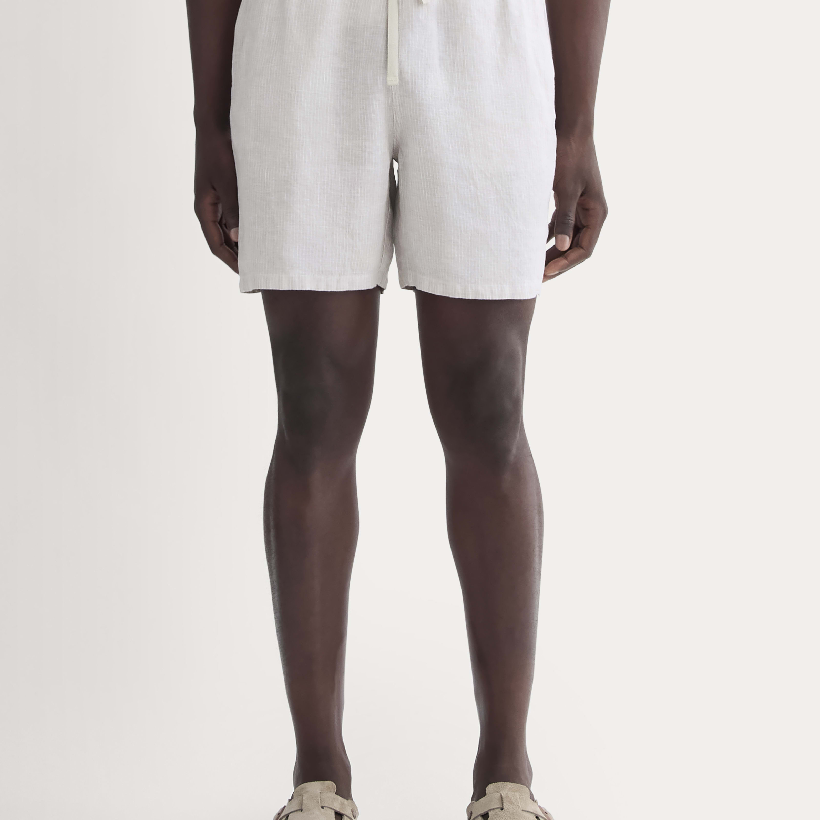Men's Linen Easy Short by Everlane in Stone/White, Size XXL | Everlane