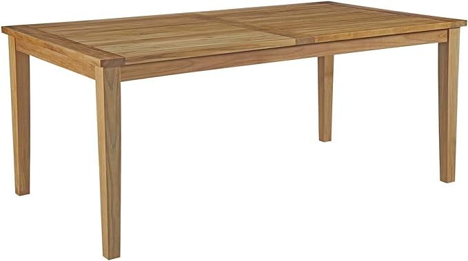 Modway EEI-2717-NAT Marina Premium Grade A Teak Wood Outdoor Patio, 72" Dining Table, Natural | Amazon (US)