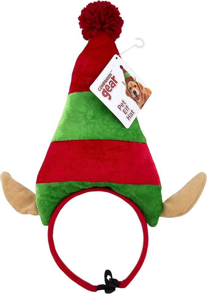 Companion Gear 70061 Holiday Pet Elf Hat, Small/Medium | Amazon (US)