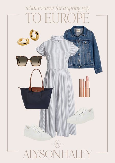 Spring trip to Europe outfit idea. I love this dress for a day in the park. Pair it with a jean jacket and sneakers for a classic spring look. 

#LTKstyletip #LTKSeasonal #LTKtravel