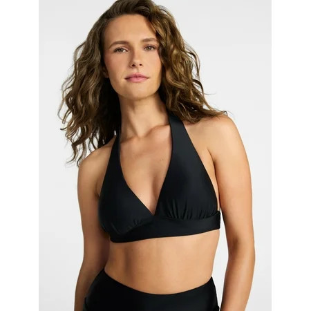 Time and Tru Women's and Women's Plus Tall Triangle Bikini Top, Sizes XS-3X | Walmart (US)
