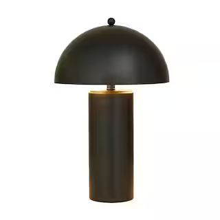 CosmoLiving by Cosmopolitan 22 in. Black Metal Task and Reading Table Lamp with Dome Shade 040231... | The Home Depot