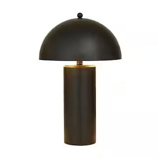 CosmoLiving by Cosmopolitan 22 in. Black Metal Task and Reading Table Lamp with Dome Shade 040231... | The Home Depot