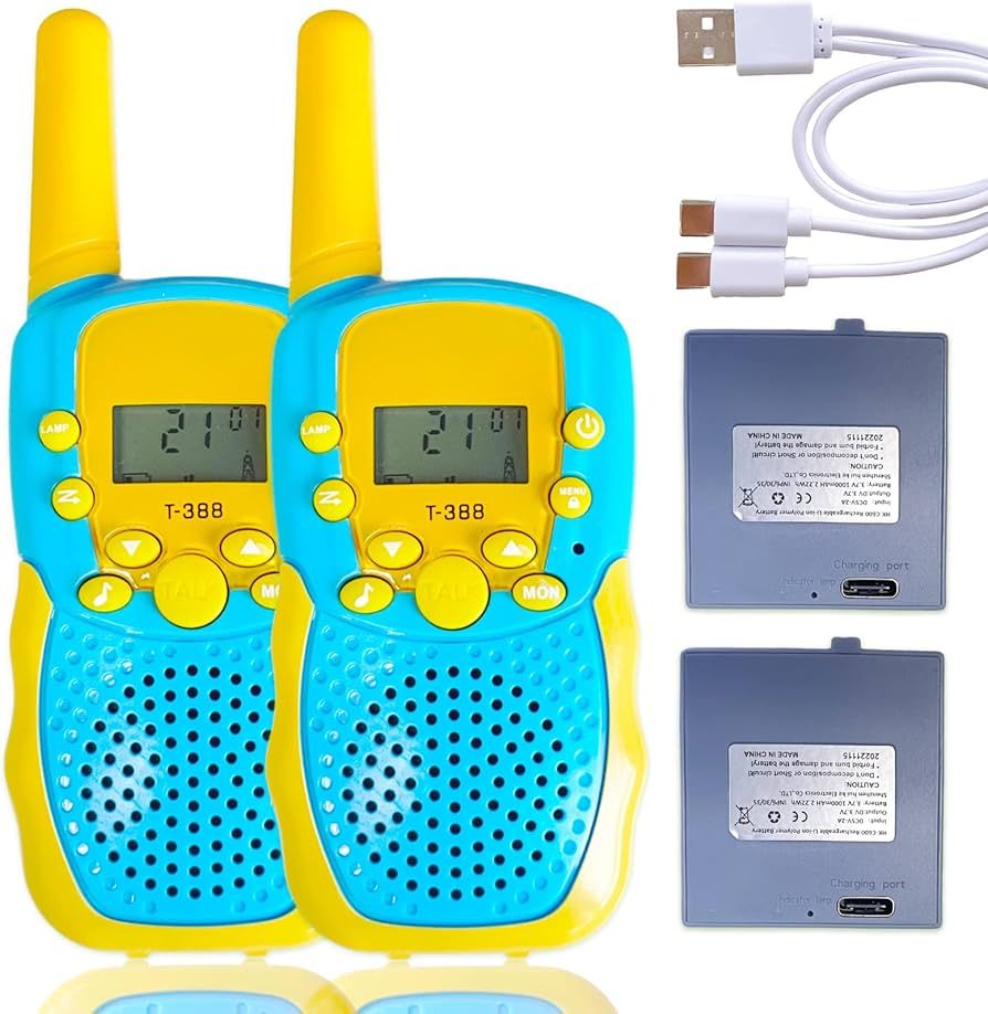 Rechargeable Walkie Talkies for Kids, 36 Hours Working Time 3 Miles Range 22 Channels 2 Way Radio... | Amazon (US)