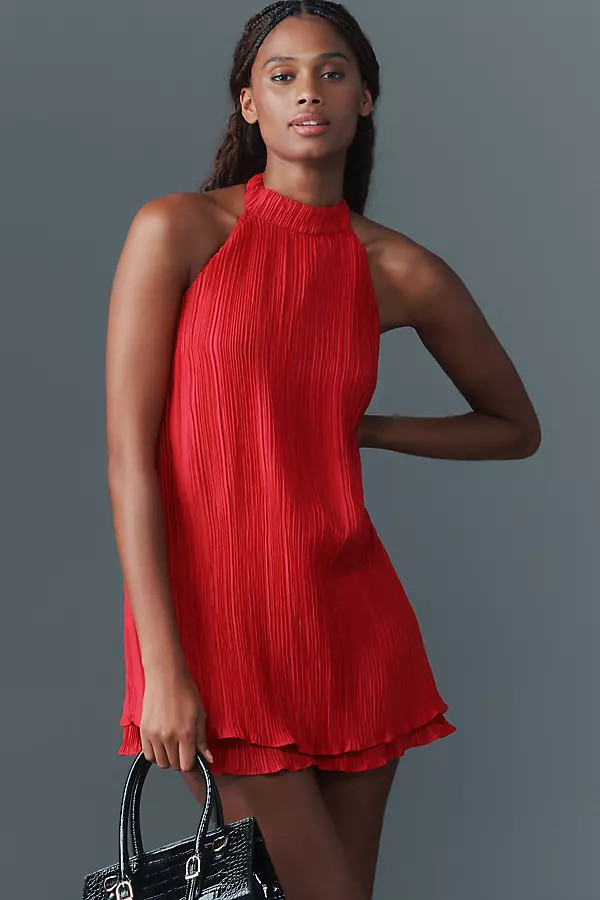 Halter Plissé Romper | Anthropologie (US)
