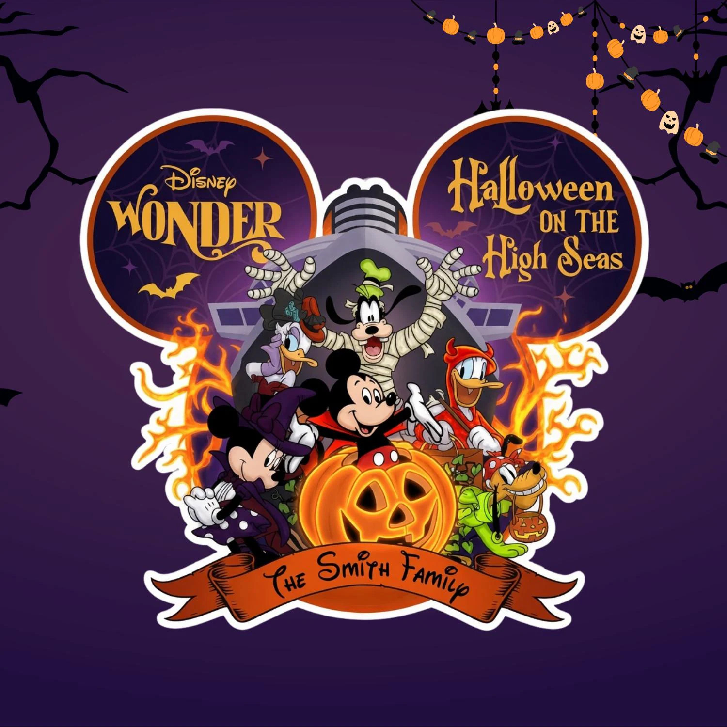 Custom Halloween Cruise Magnet, On The High Seas 2026 Magnet, Cruise Door Decor, Disney Wish Dream Fantasy Magic Wonder, Halloween Gift | Etsy (Global)