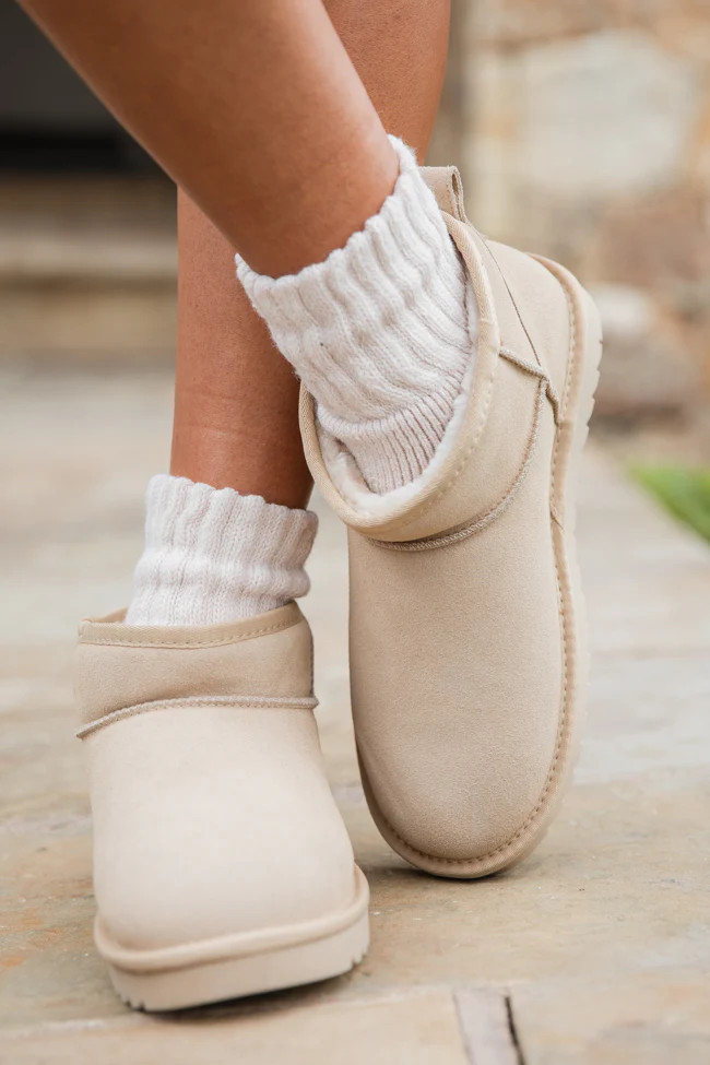 Georgia Light Beige Mini Boot DOORBUSTER | Pink Lily