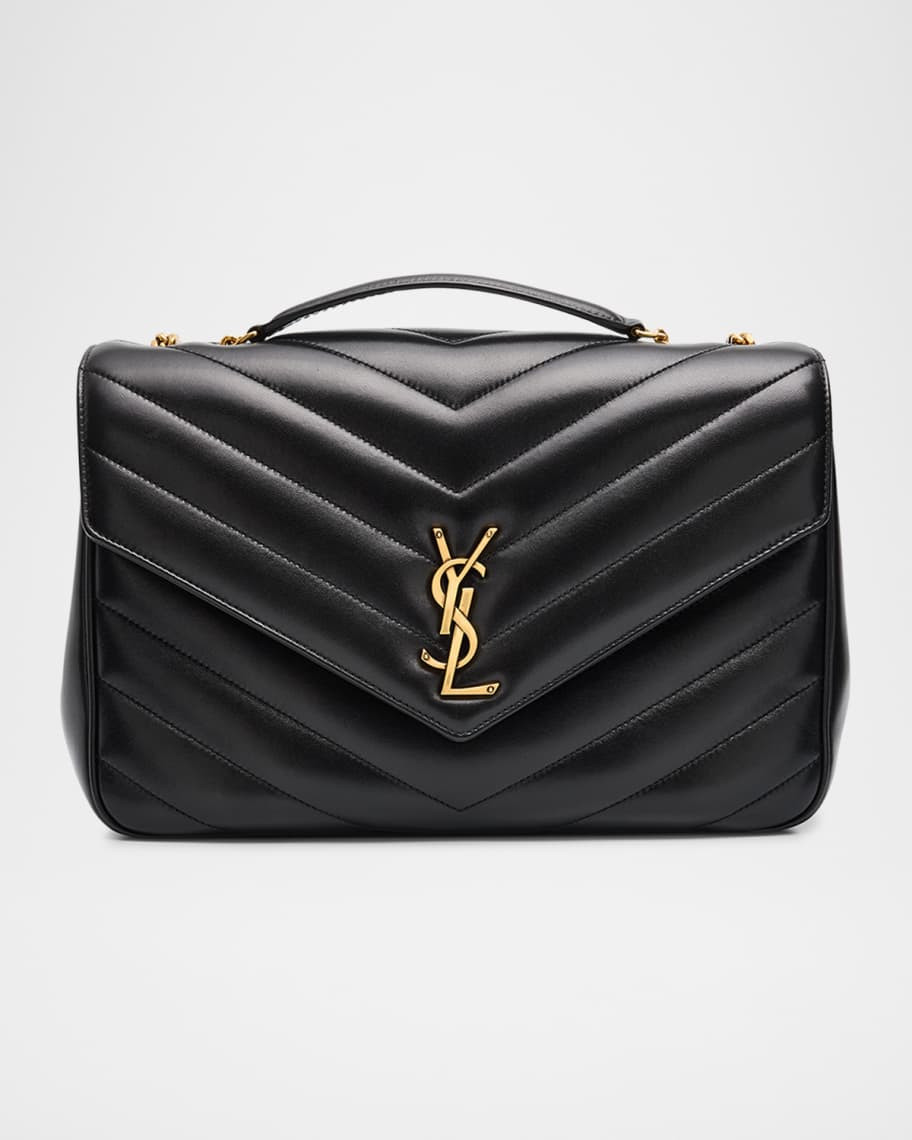 Saint Laurent Loulou Large YSL Chain Shoulder Bag in Quilted Leather | Neiman Marcus