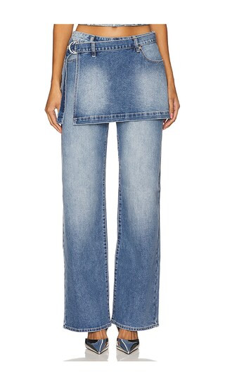 95 Baggy Wide Leg Skirt in Dalia | Revolve Clothing (Global)