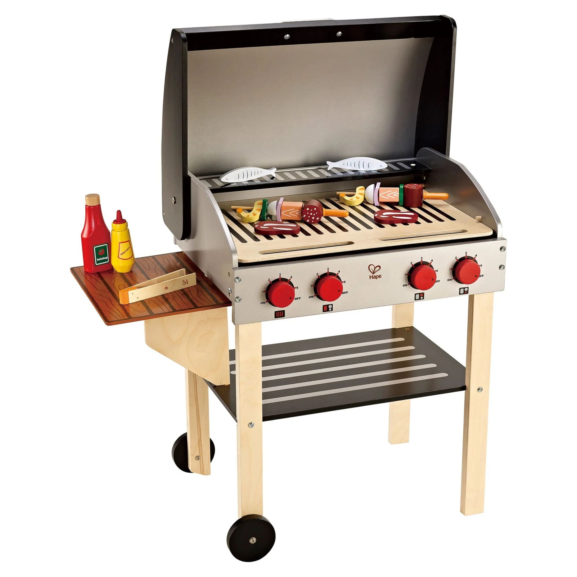 Hape Gourmet Grill Wooden Play Kitchen & Food Accessories, 22 Pieces | Walmart (US)