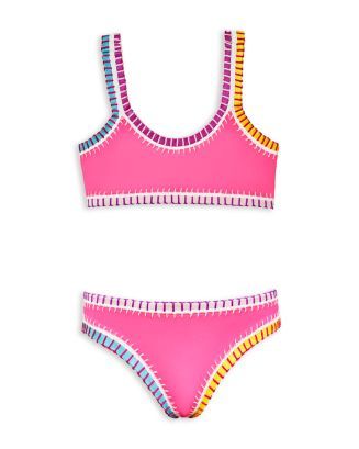 Girls' Sporty Rainbow Embroidered Two Piece Swimsuit - Little Kid, Big Kid | Bloomingdale's (US)