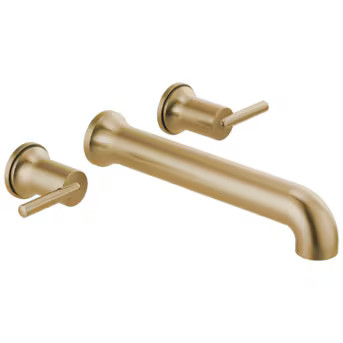 Delta Trinsic Champagne Bronze 2-handle Deck-mount Roman Low-arc Bathtub Faucet | Lowe's