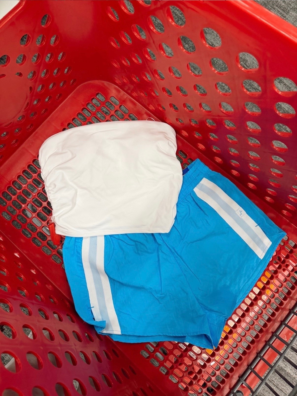 Blue shorts and strapless tank 🩵

#LTKootd #LTKgrwm #LTKActive