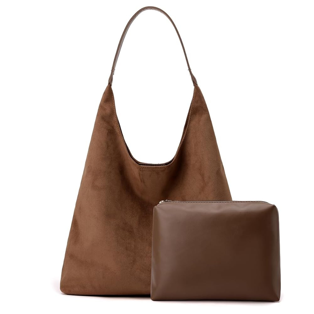 Women's Suede Hobo Bag with Strong Magnetic Buckle Tote Bags Shouder Bags Retro Style for Travel ... | Amazon (CA)