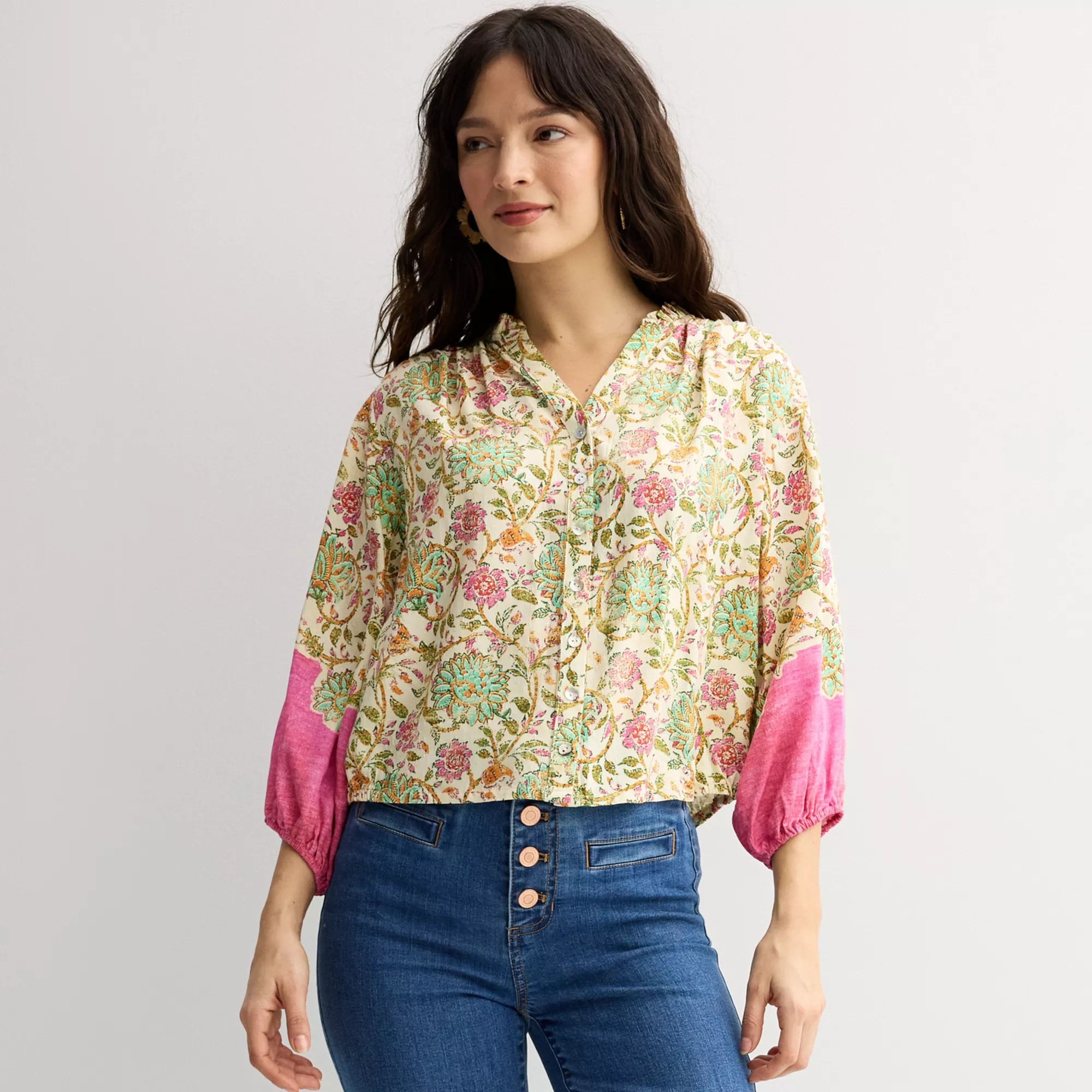 Women's Farmers Market Puff Sleeve Top | Kohl's