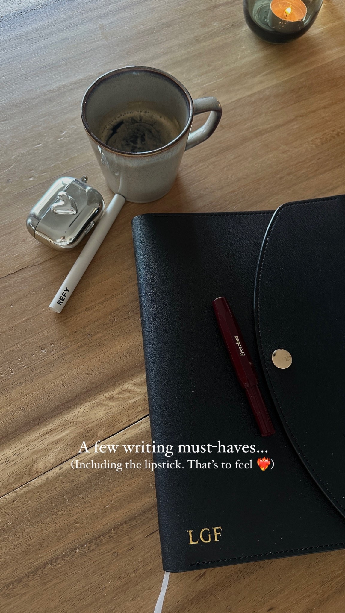 My cosy writing setup essentials 🖊️✨ From the notebook that never leaves my desk to the fountain pen that instantly puts me in the zone—these are the pieces I reach for every single writing session. If you’re building your own creative corner, here’s everything I use to get in flow.
🖤
writing must haves | desk setup | writer life | creative corner | stationery obsessed | writing routine | LTK home | LTK workspace | writing tools | cozy vibes | productivity essentials | Kaweco sport Bordeaux pen | Refy lip blur | writing portfolio | AirPods cover