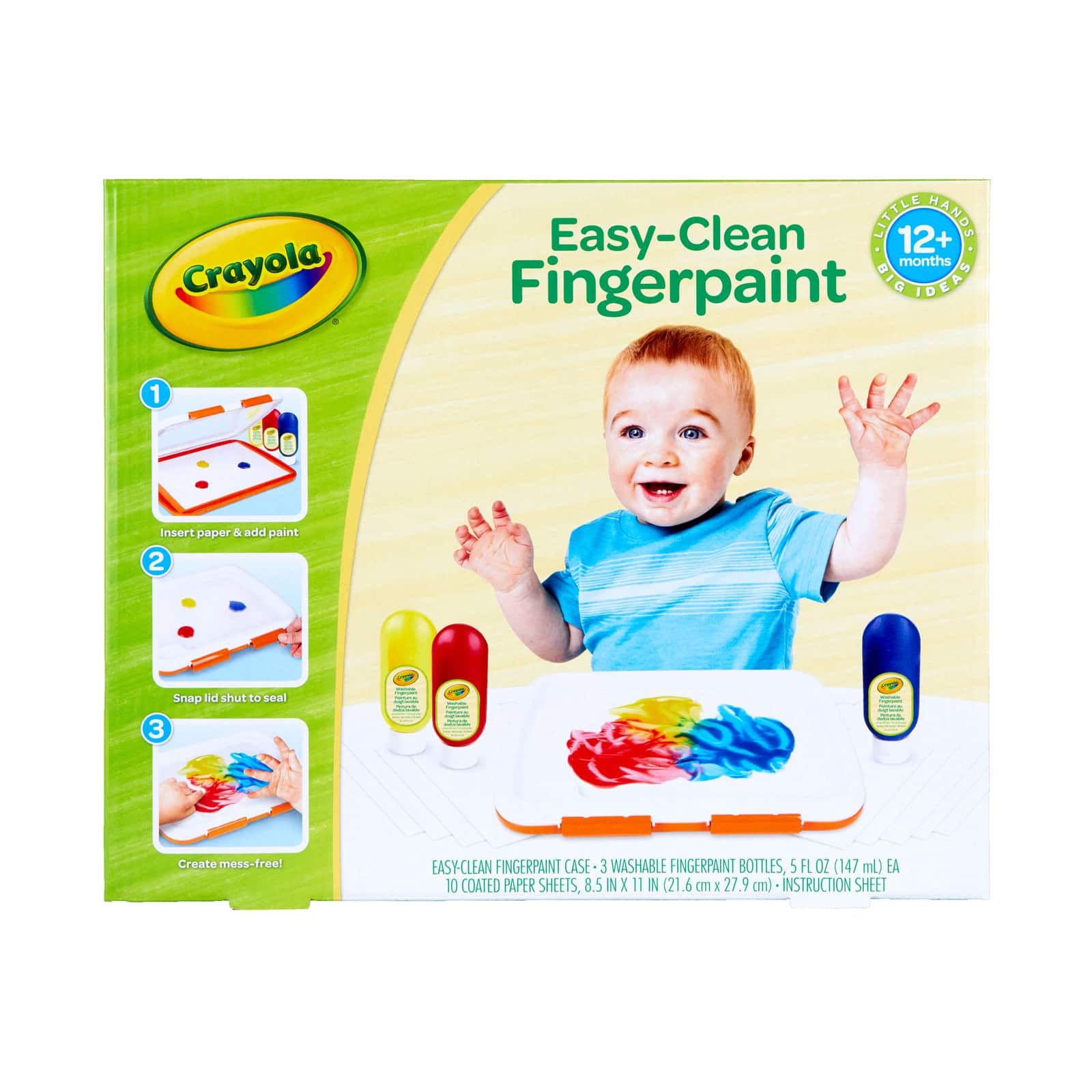 Crayola Easy Clean Finger Washable Paint, Art Supplies, Gifts for Toddlers, Child | Walmart (US)