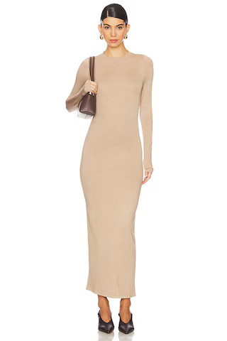 AFRM Juniper Dress in Heather Taupe from Revolve.com | Revolve Clothing (Global)