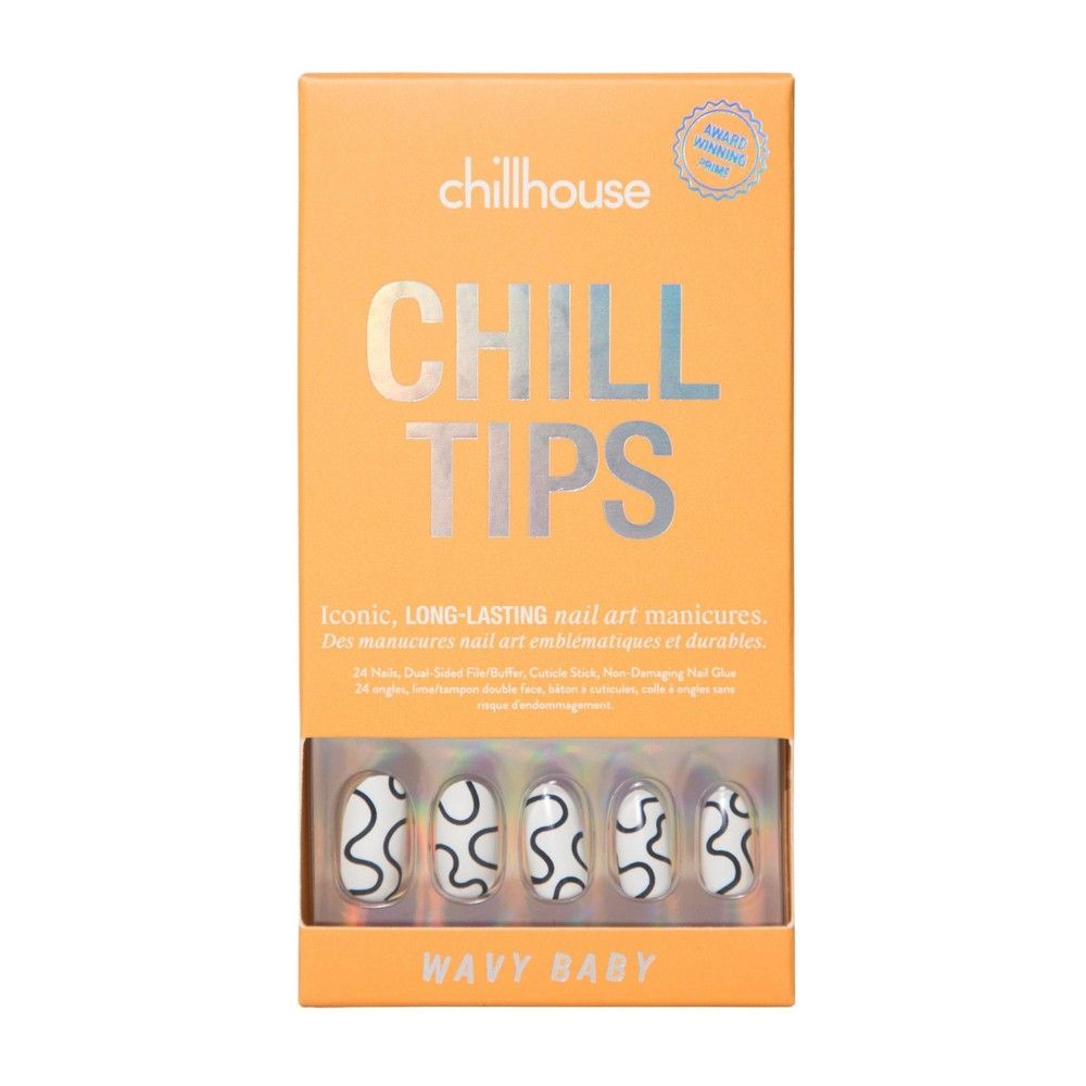 Chillhouse Chill Tips Press-On Fake Nails - Wavy Baby - 24ct | Target