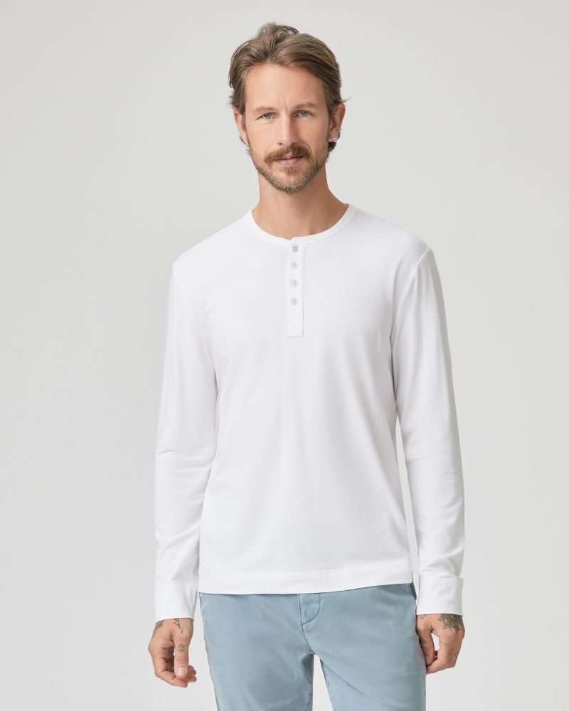 Garrett Henley Tee - Fresh White | Paige