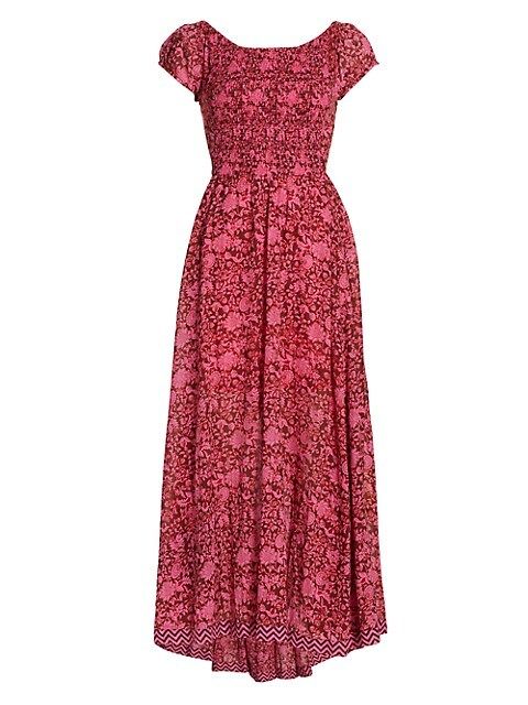 Ultraviolet Smocked Maxi Dress | Saks Fifth Avenue