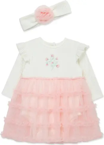 Little Me Long Sleeve Tutu Bodysuit Dress with Headband | Nordstromrack | Nordstrom Rack