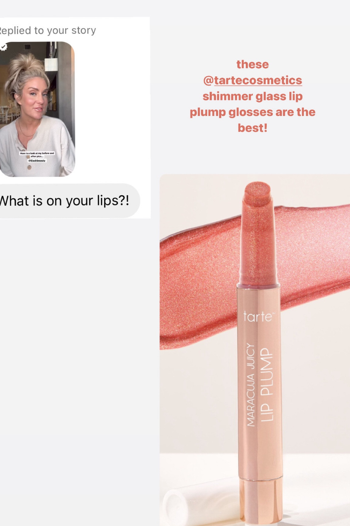 Tarte shimmer glass lip plump glosses 

#LTKfindsunder50 #LTKSeasonal #LTKbeauty