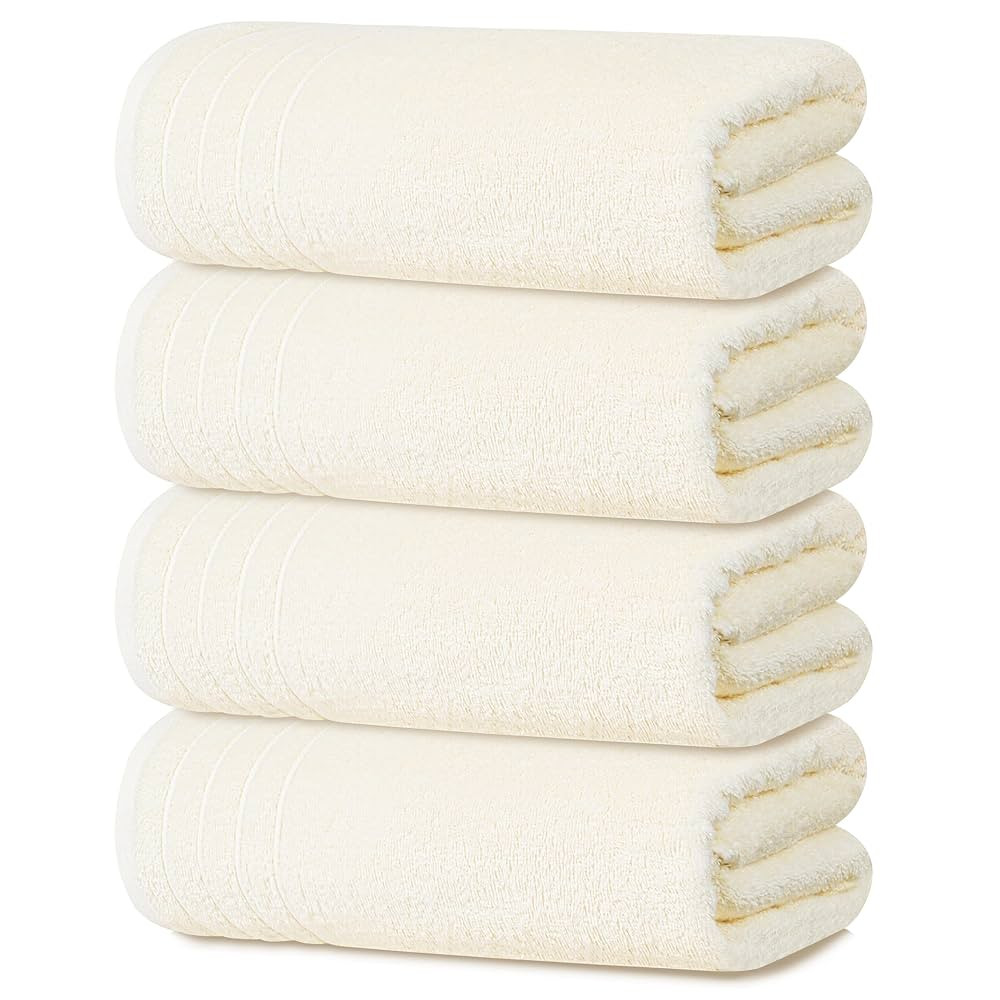 Tens Towels Pack of 4 Extra Large Bath Towels 30 x 60 Inches, 100% Cotton, Larger & Lighter Weigh... | Amazon (US)