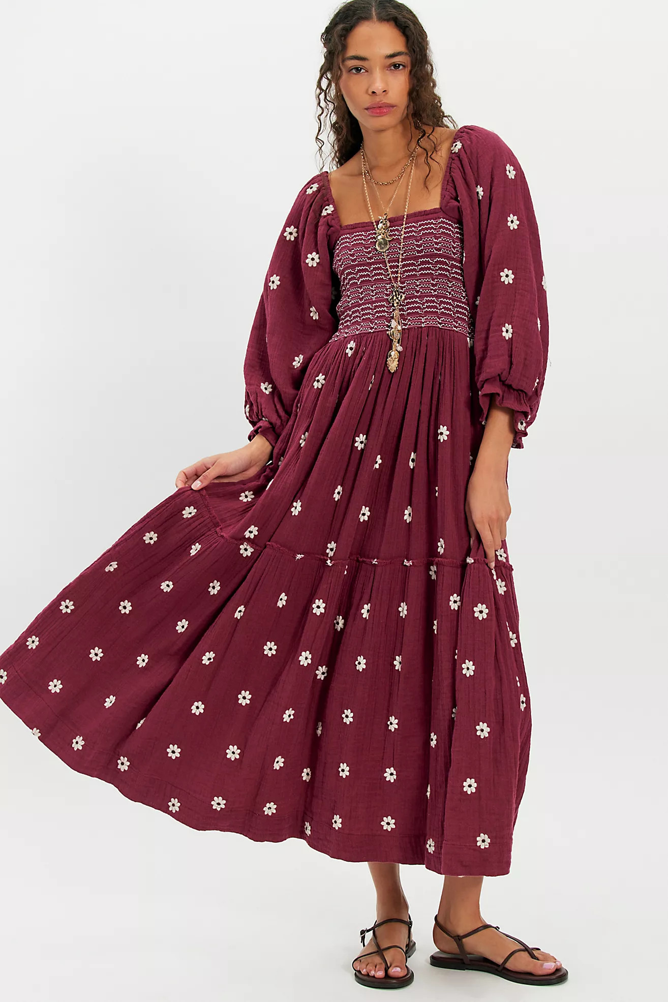 Dahlia Embroidered Maxi Dress | Free People (Global - UK&FR Excluded)