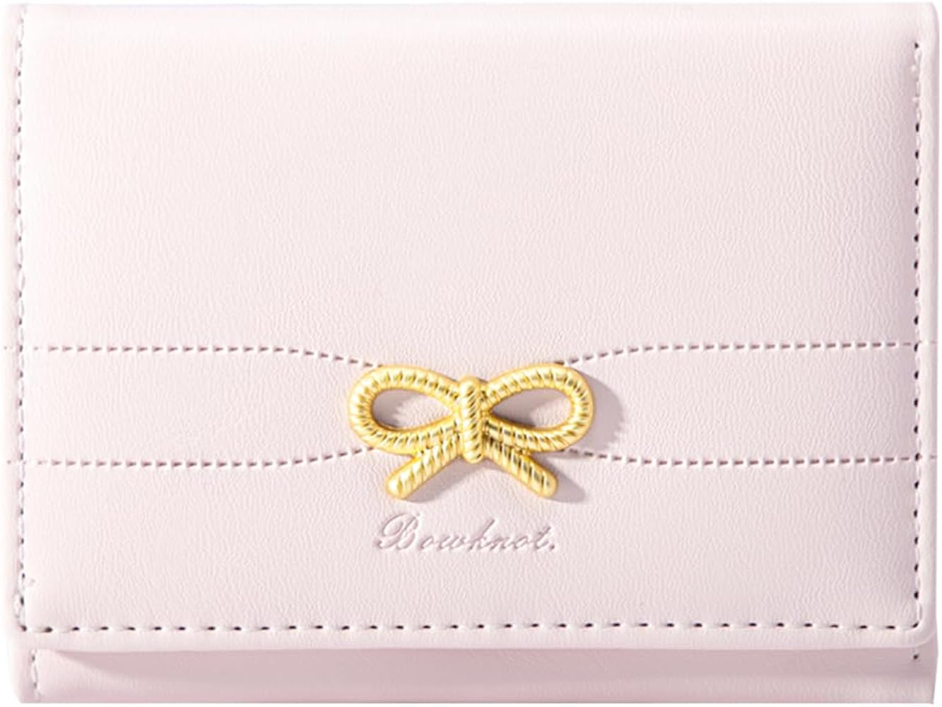 Small Wallet Coquette Bow Wallet for Girls Cute Wallet ID Credit Card Holder for Women (PINK) | Amazon (US)